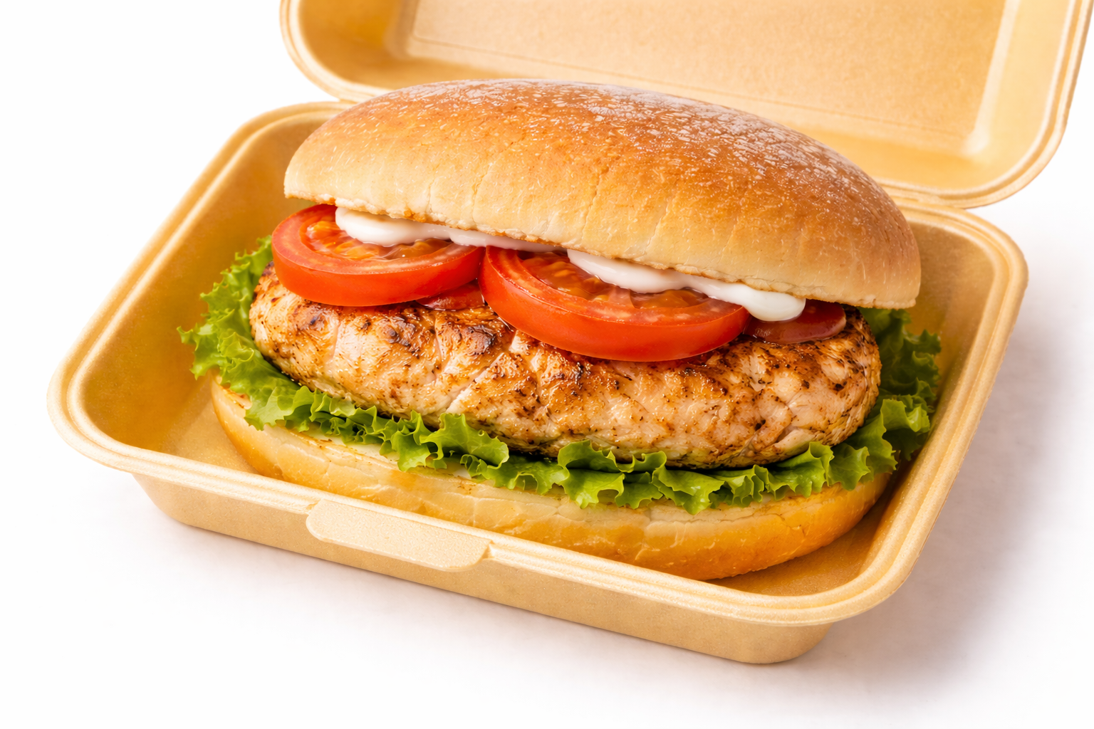 Chicken burger from Mightie Bites